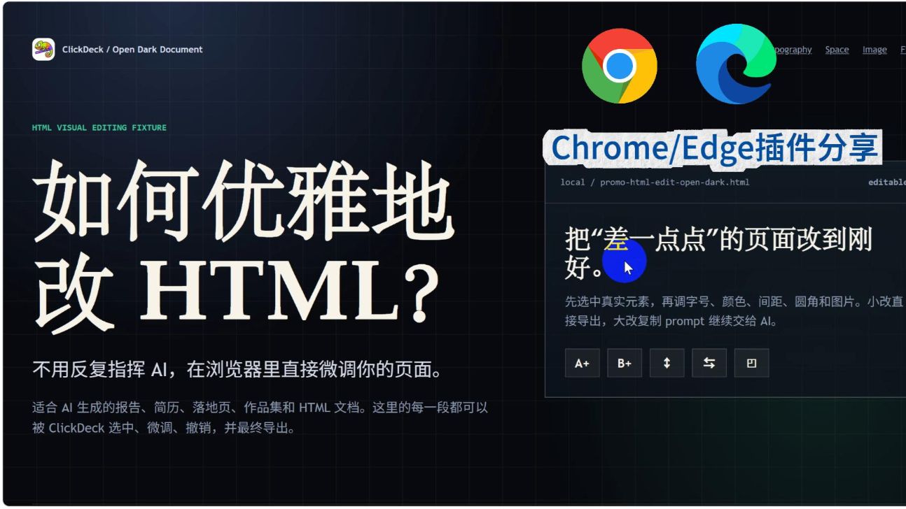 HTML修改,所见即所得