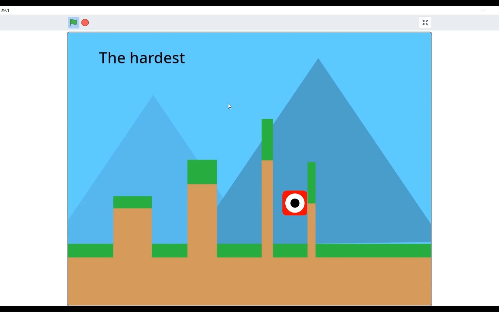 201,大眼方块跑酷---scratch作品精选(第201期)