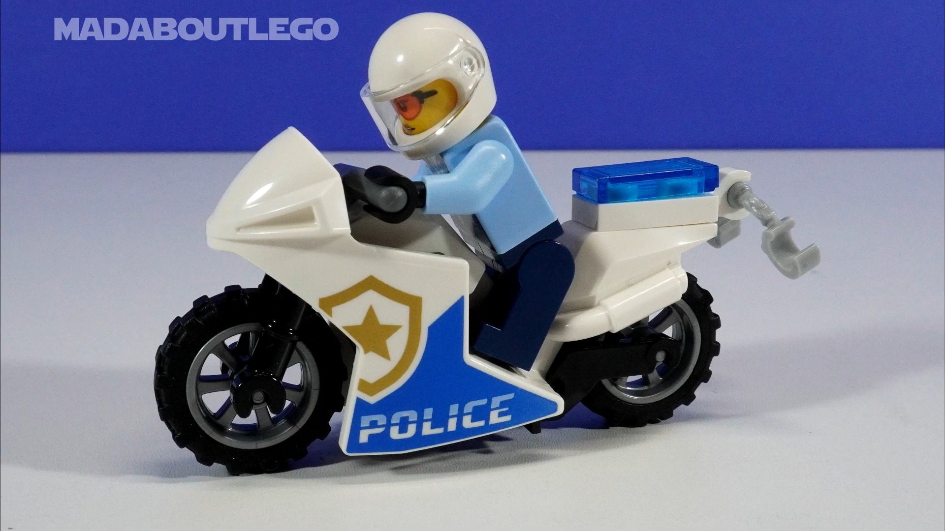 乐高城市警察自行车汽车追逐定格动画