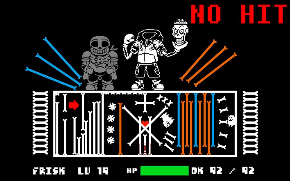 underswap]白萝卜papyrus无伤!(添加音效