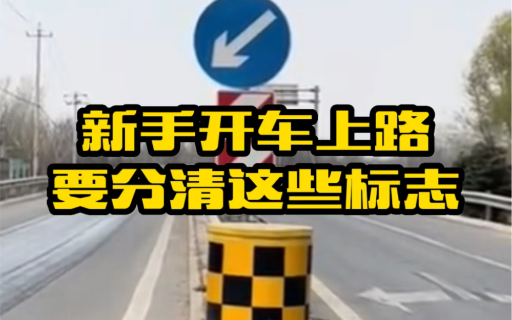 现在路况越来越复杂,新手开车上路要分清这些容易搞错的交通标志,不然当心分不够哔哩哔哩bilibili