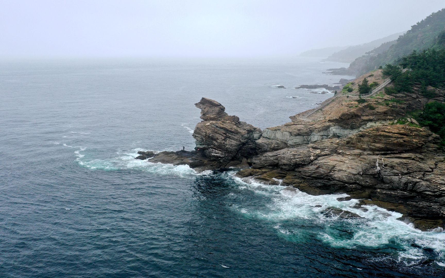 獐子岛(2021夏季)鹰嘴石航拍