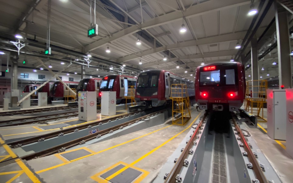 天津地铁1号线双桥河车辆段出库_哔哩哔哩_bilibili