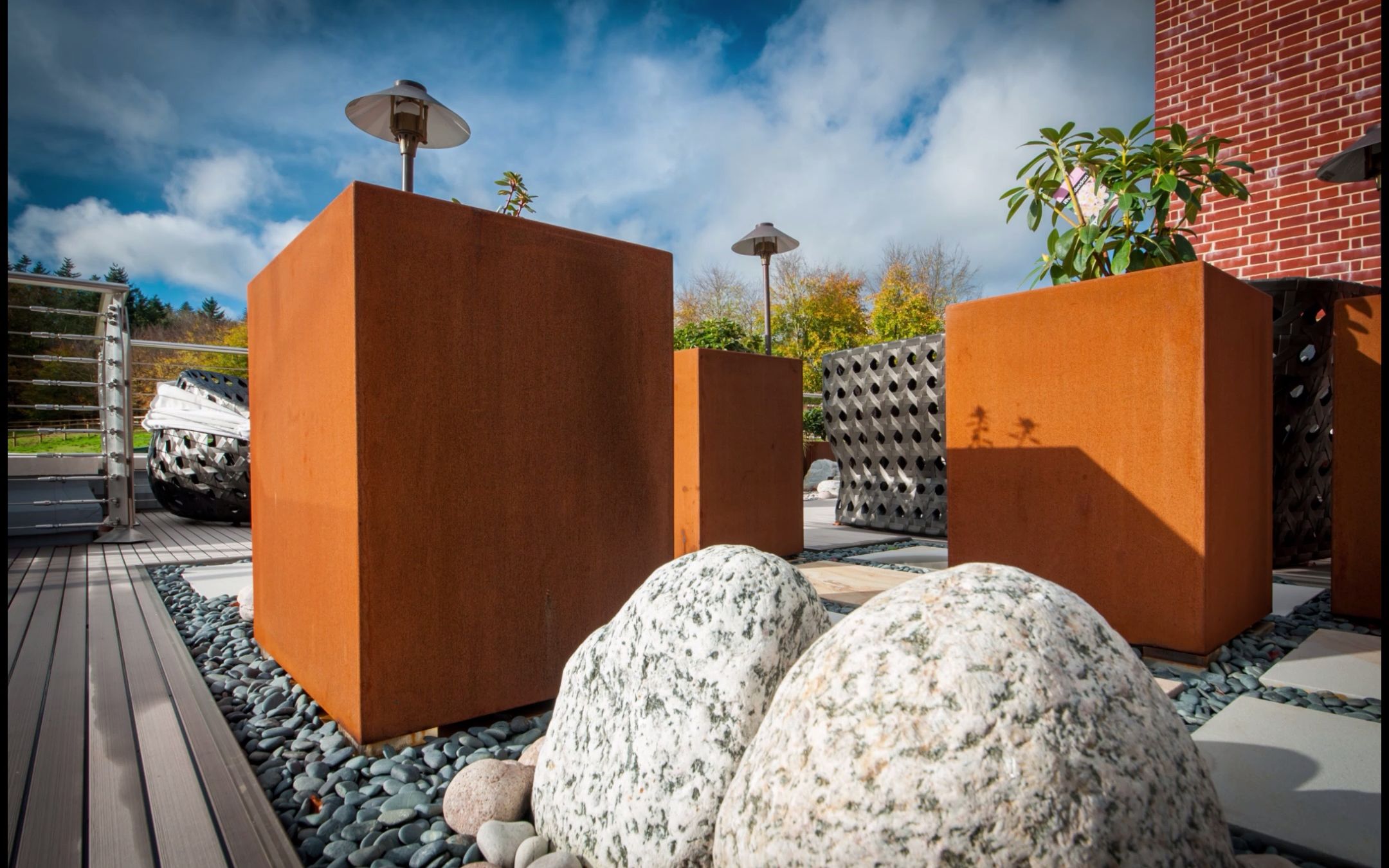 激光切割耐候钢锈蚀花箱成品展_哔哩哔哩_bilibili