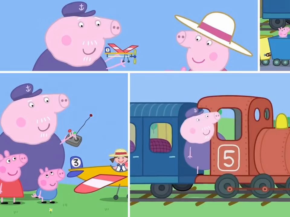 Peppa Pig小猪佩奇英文原版  Grandpa Pig's Toy Plane and Little Train(每日更新)哔哩哔哩bilibili