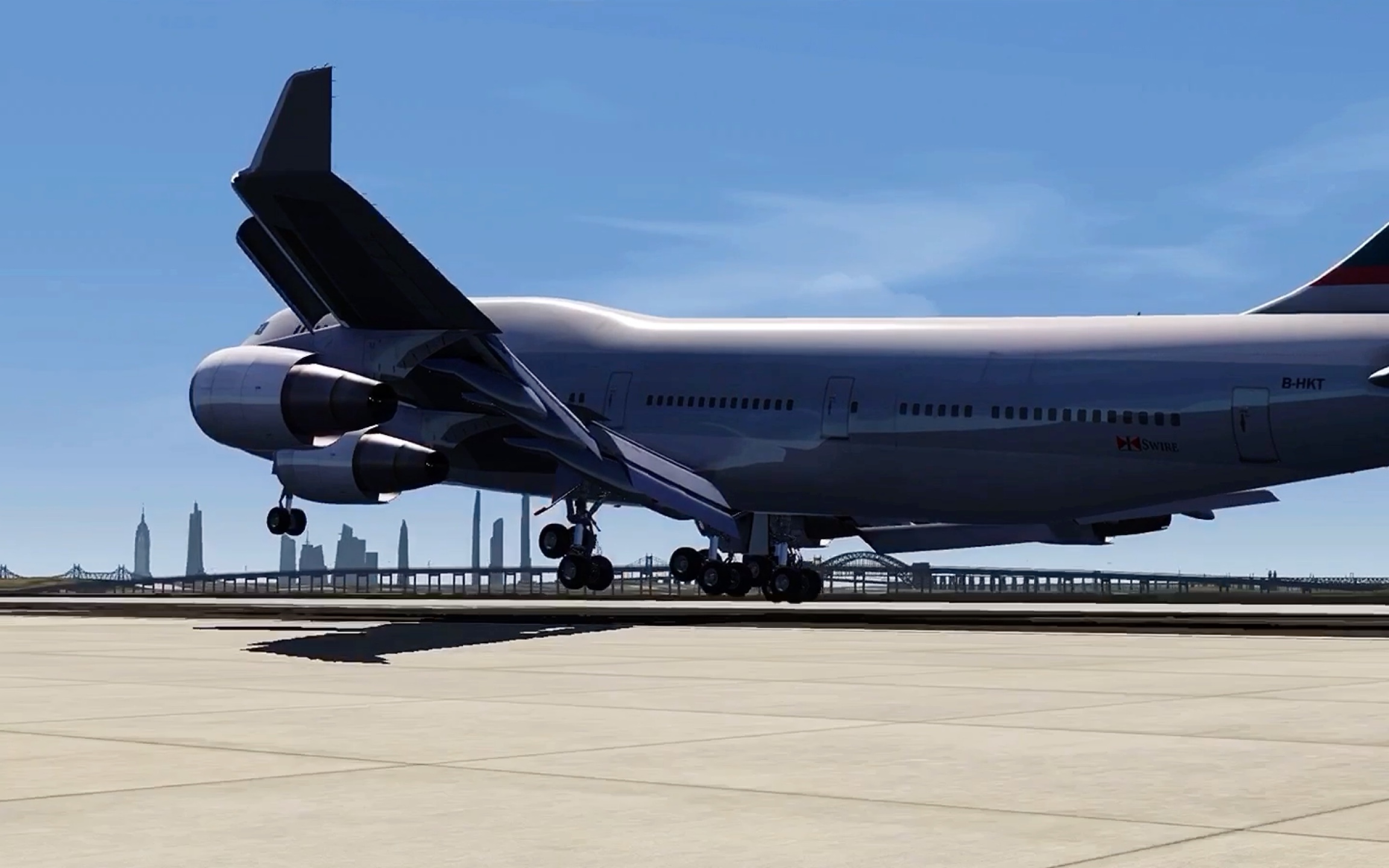 【aerofly fs 2023】香港国泰航空boeing747-400落地klga