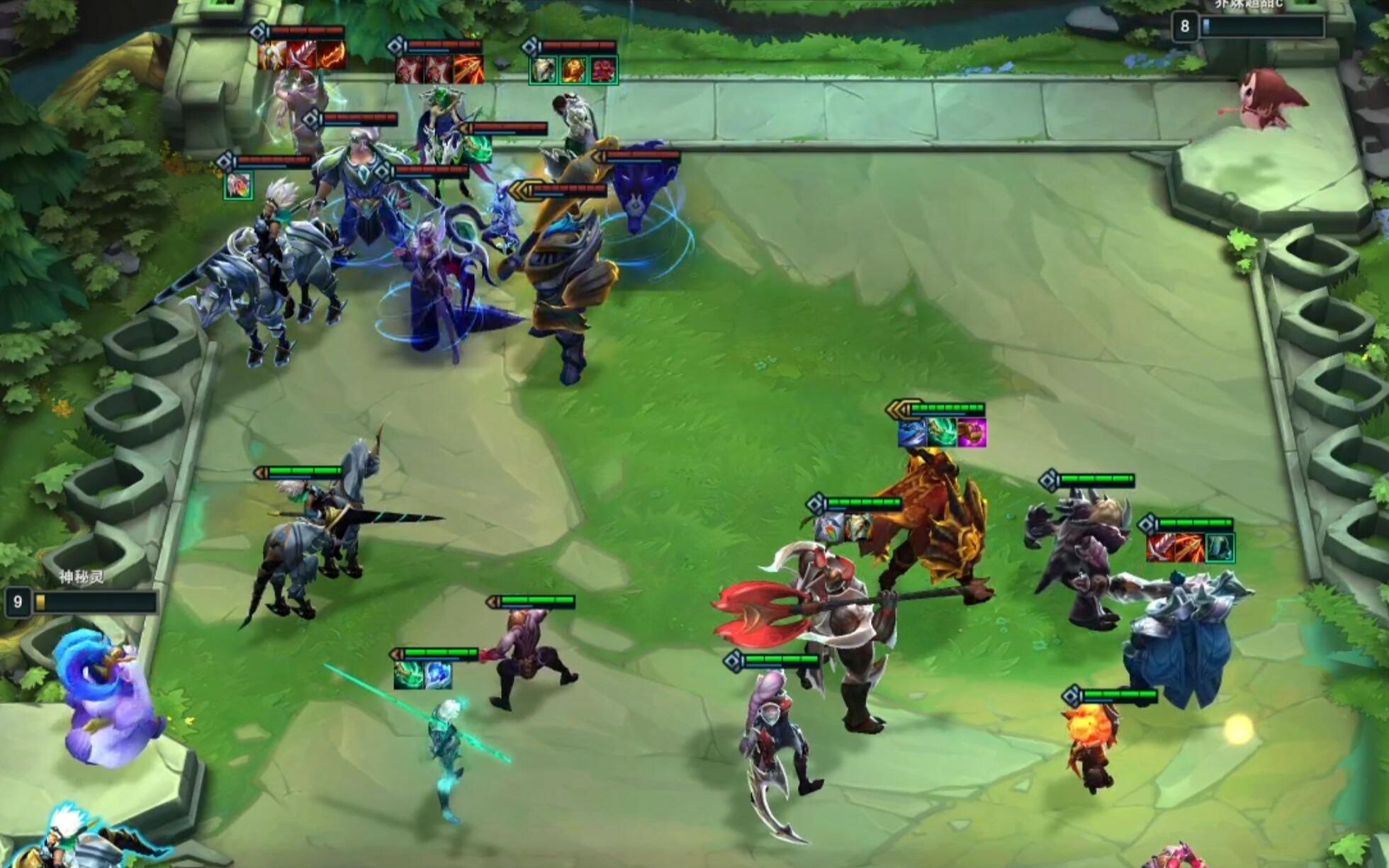 【云顶之弈】4屠龙6神盾阵容对阵4游侠吃鸡.