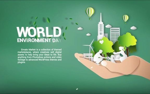 AE模板世界环境日/世界地球日主题的绿色环保公益宣传动画 2款 Environment Day哔哩哔哩bilibili