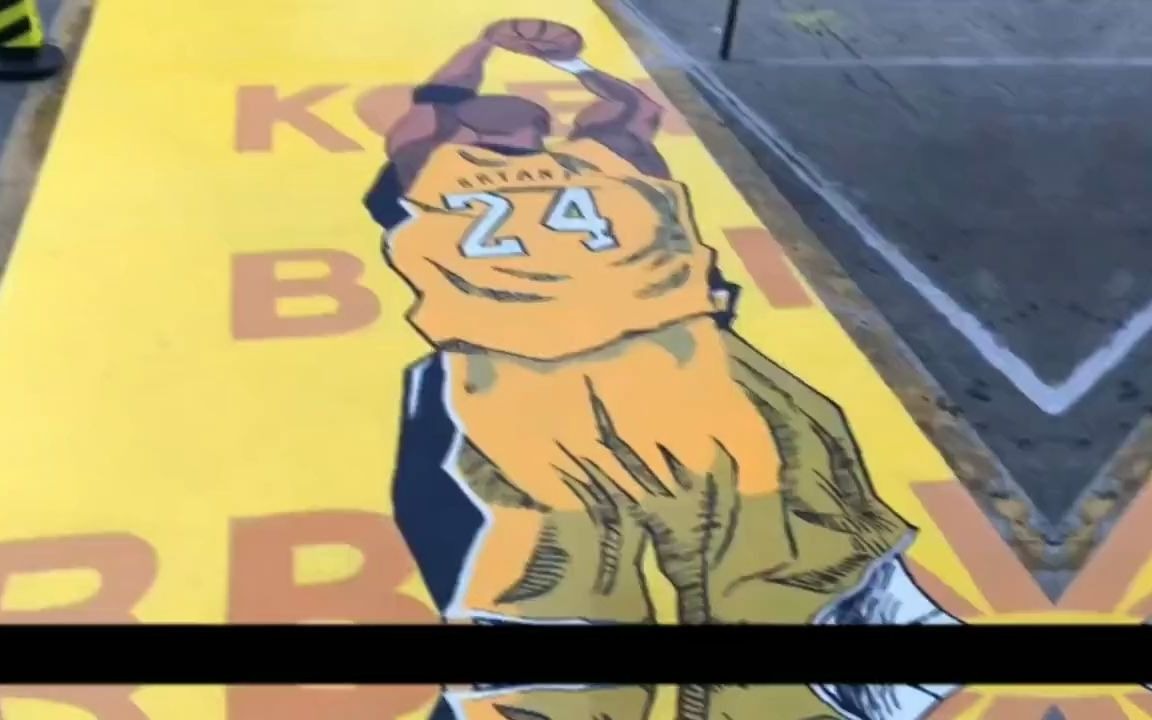 涂鸦之王泉州赫本酒吧车位涂鸦致敬科比24