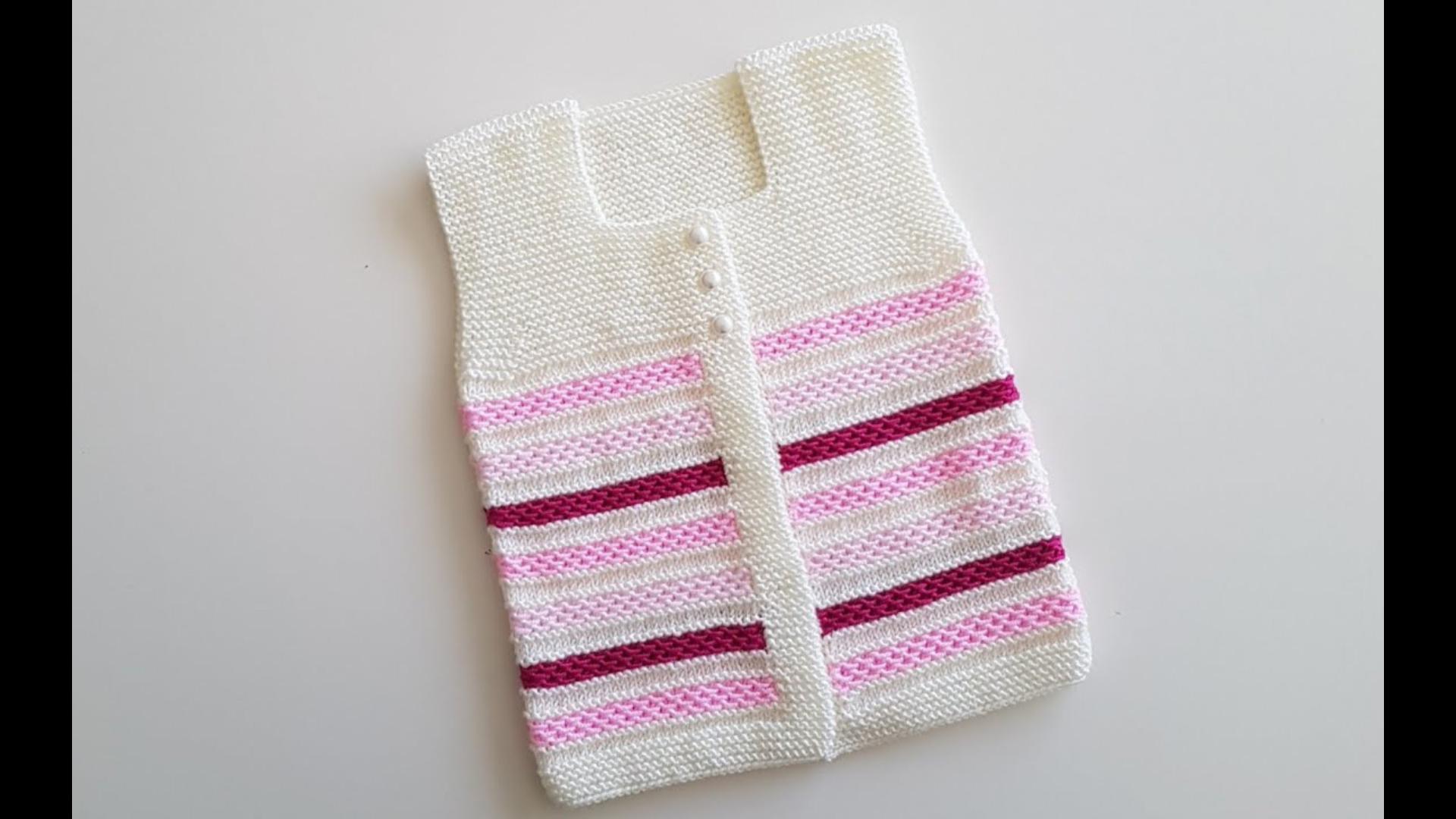 婴儿毛衣背心编织方法图片