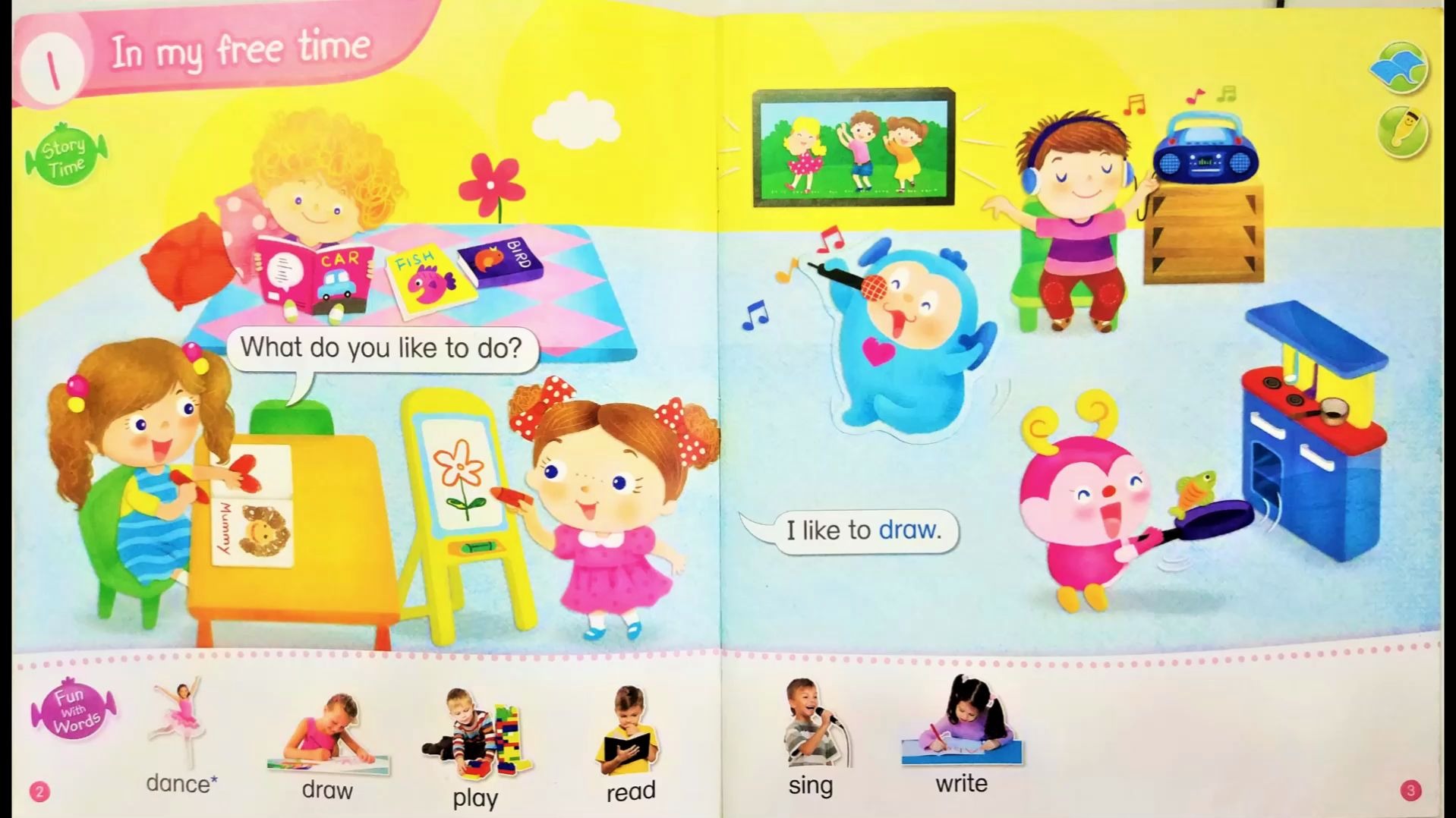 孩子们学英语 | 主题  在我的空闲时间 | English for kids 36岁 | In my free time哔哩哔哩bilibili