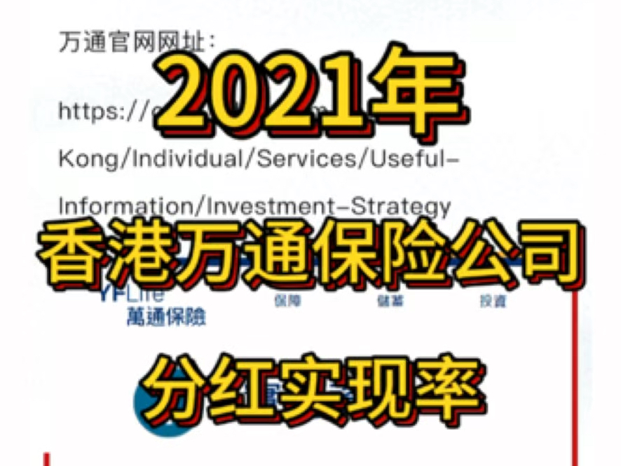 香港万通保险公司,2021年官网公布的分红实现率哔哩哔哩bilibili