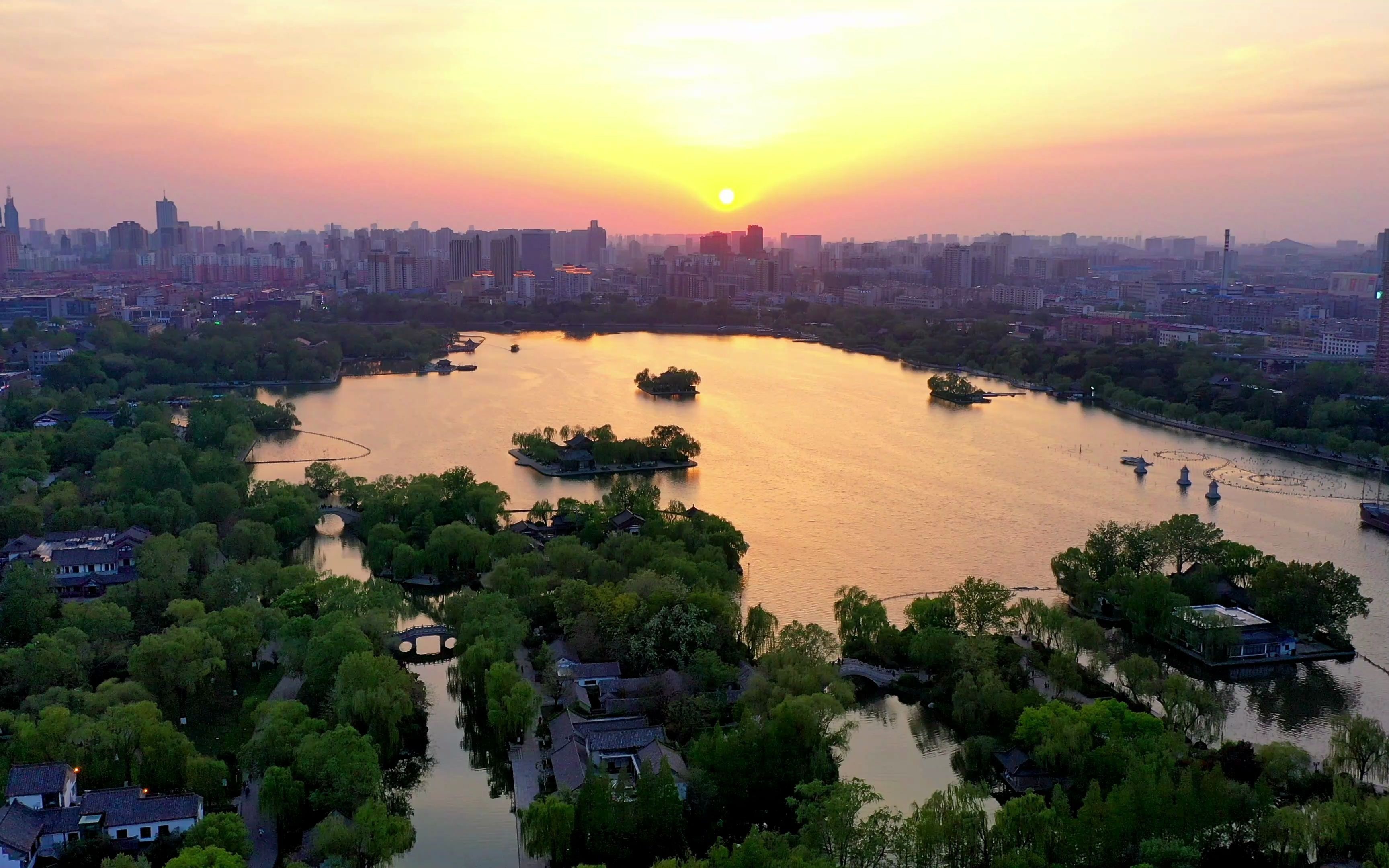 济南大明湖全景图片图片