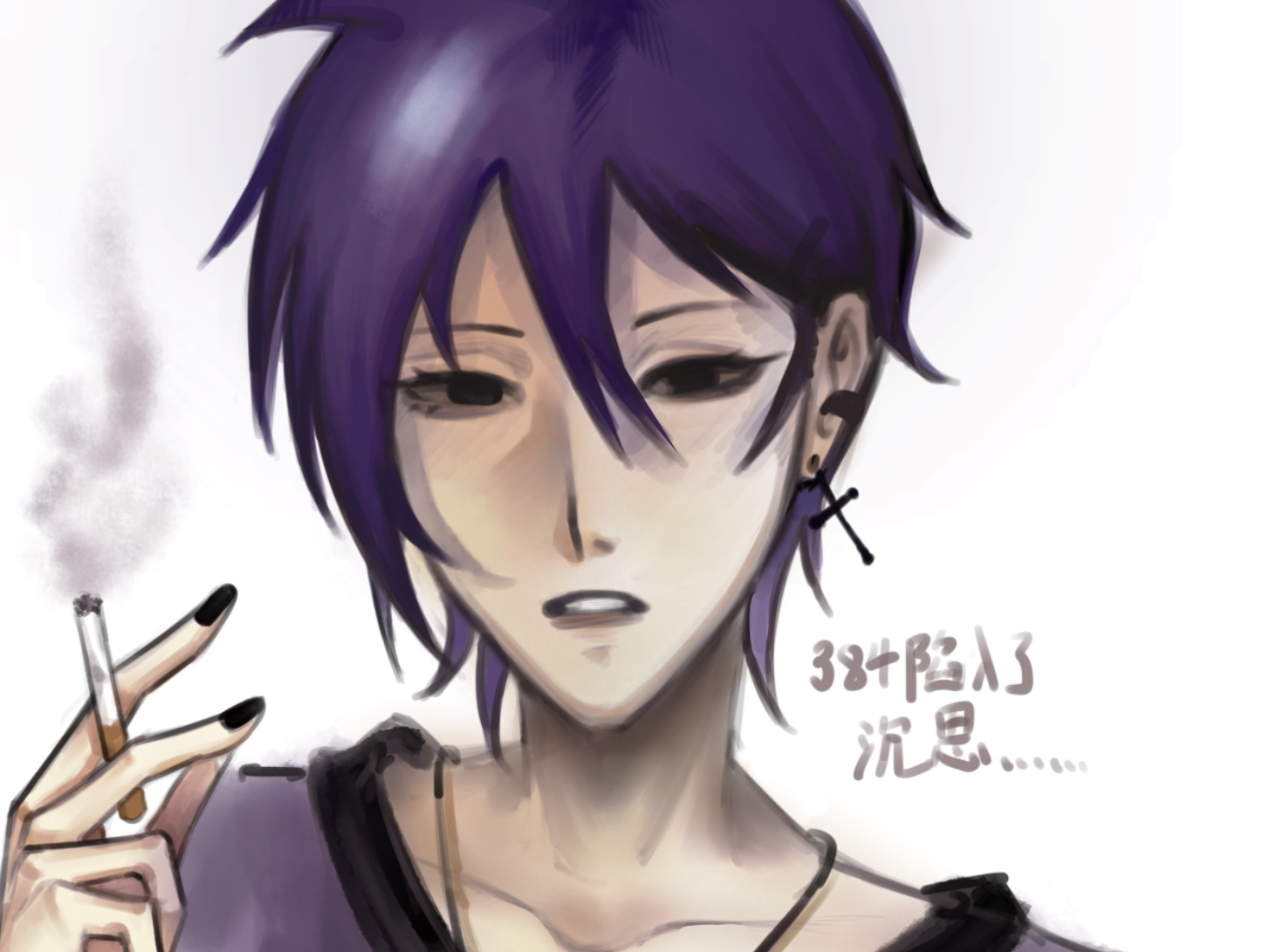 紫发五字男我们喜欢你