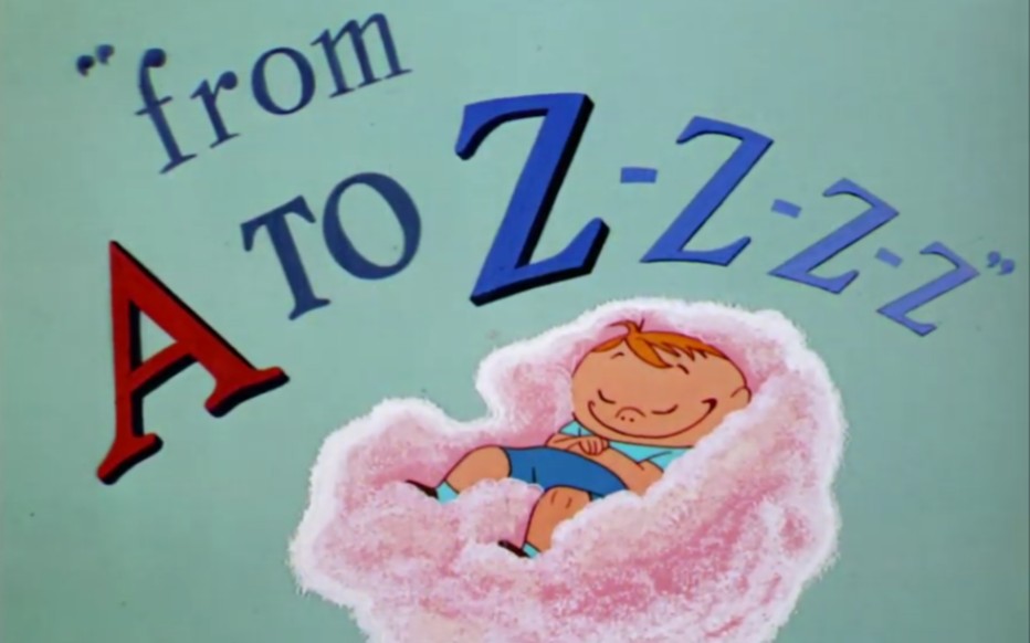 华纳动画 from a to z-z-z-z.1954.原版标题卡开头和结尾