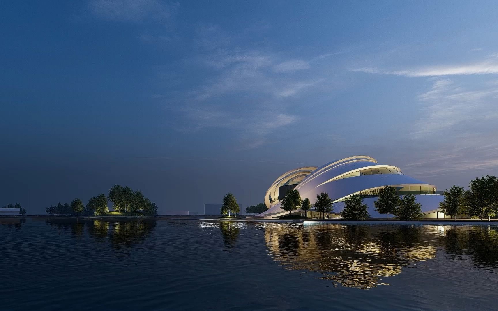 【lumion10.0】上海远香湖会客厅建筑概念方案演示