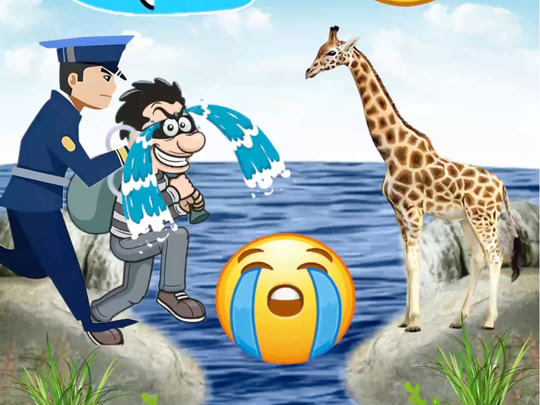 乐于助人的长颈鹿