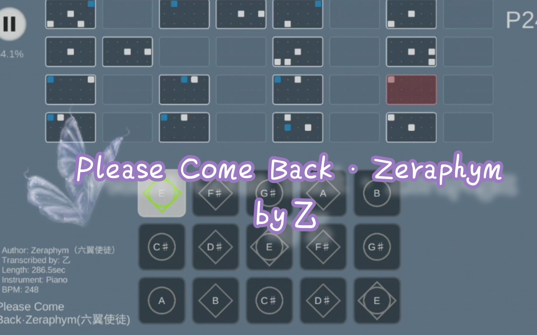 [图]【光遇琴谱】Please Come Back·Zeraphym(六翼使徒) by乙