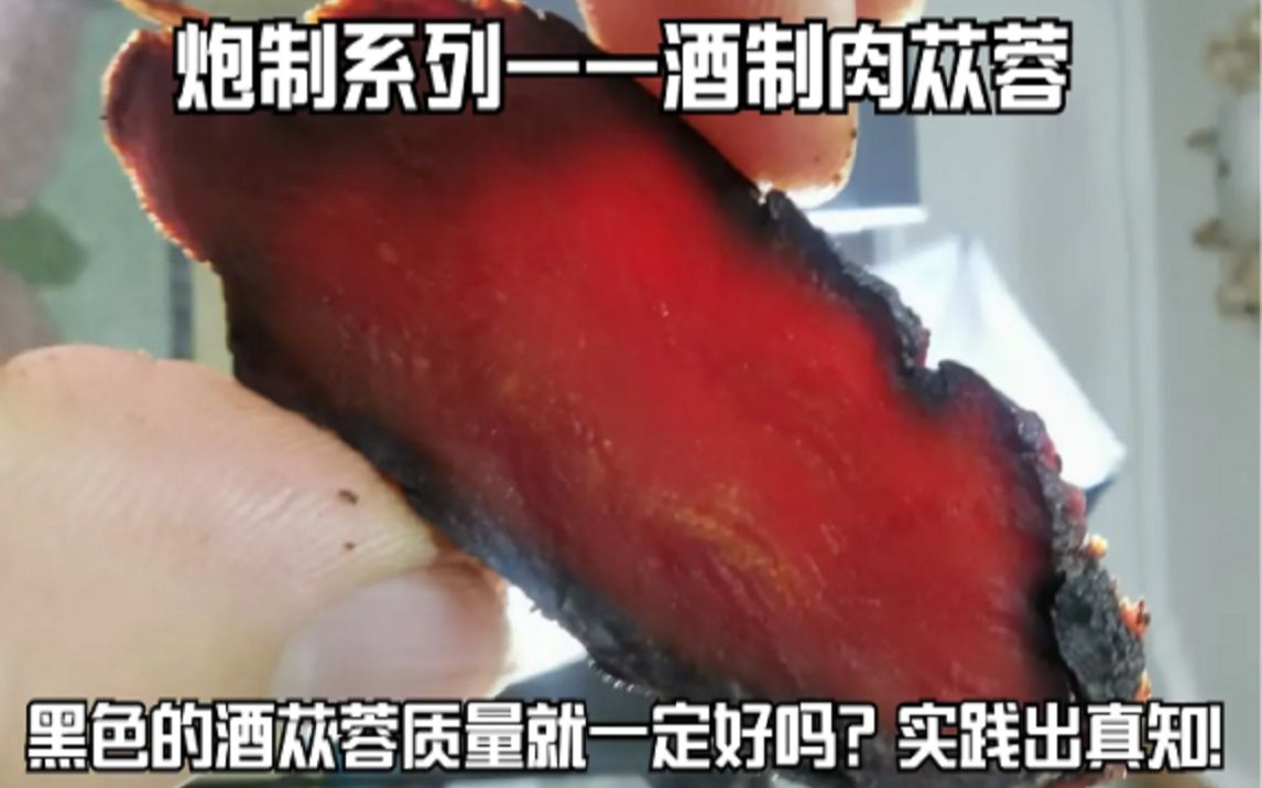 炮制系列——酒制肉苁蓉:黑色酒苁蓉质量一定好吗?实践出真知!哔哩哔哩bilibili