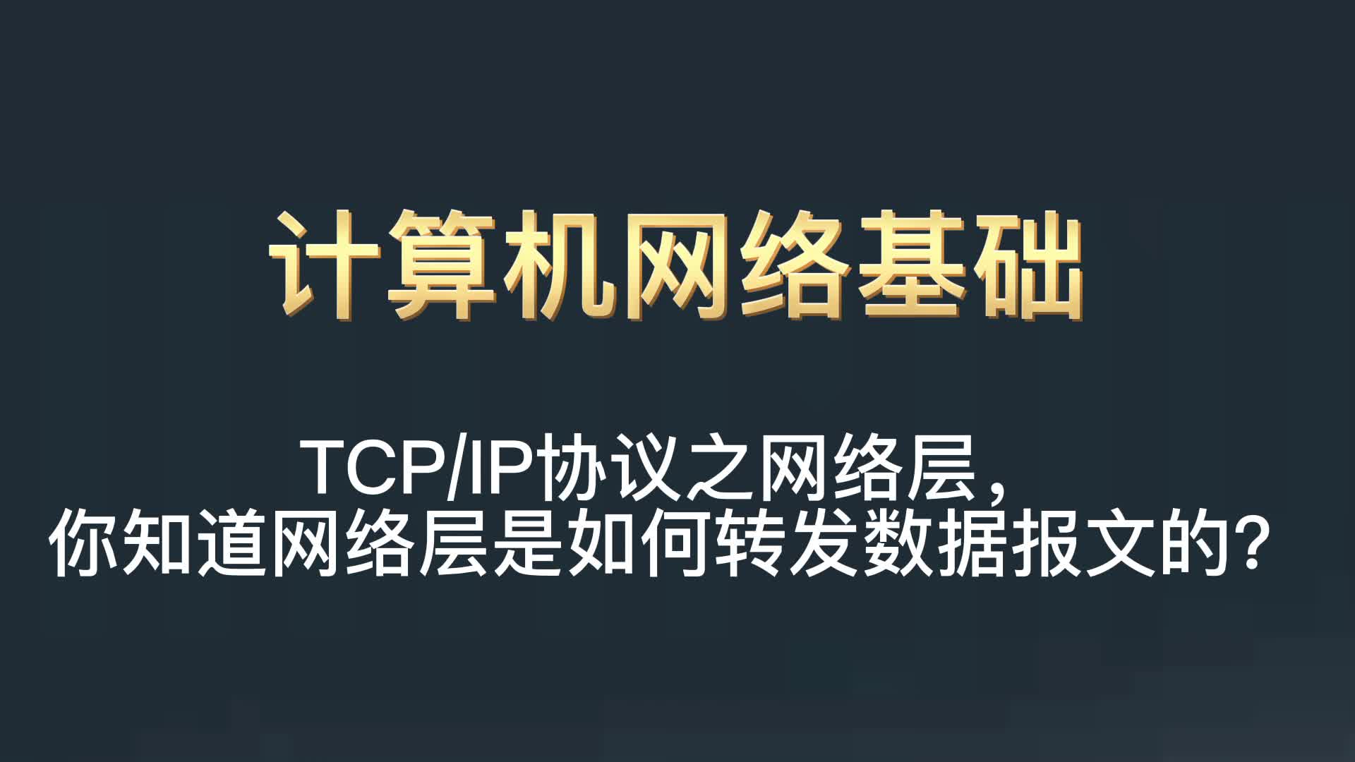 TCP/IP协议之网络层,你知道网络层是如何转发报文的吗?哔哩哔哩bilibili