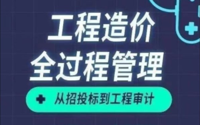 工程造价全过程管理(从招投标到工程审计)哔哩哔哩bilibili