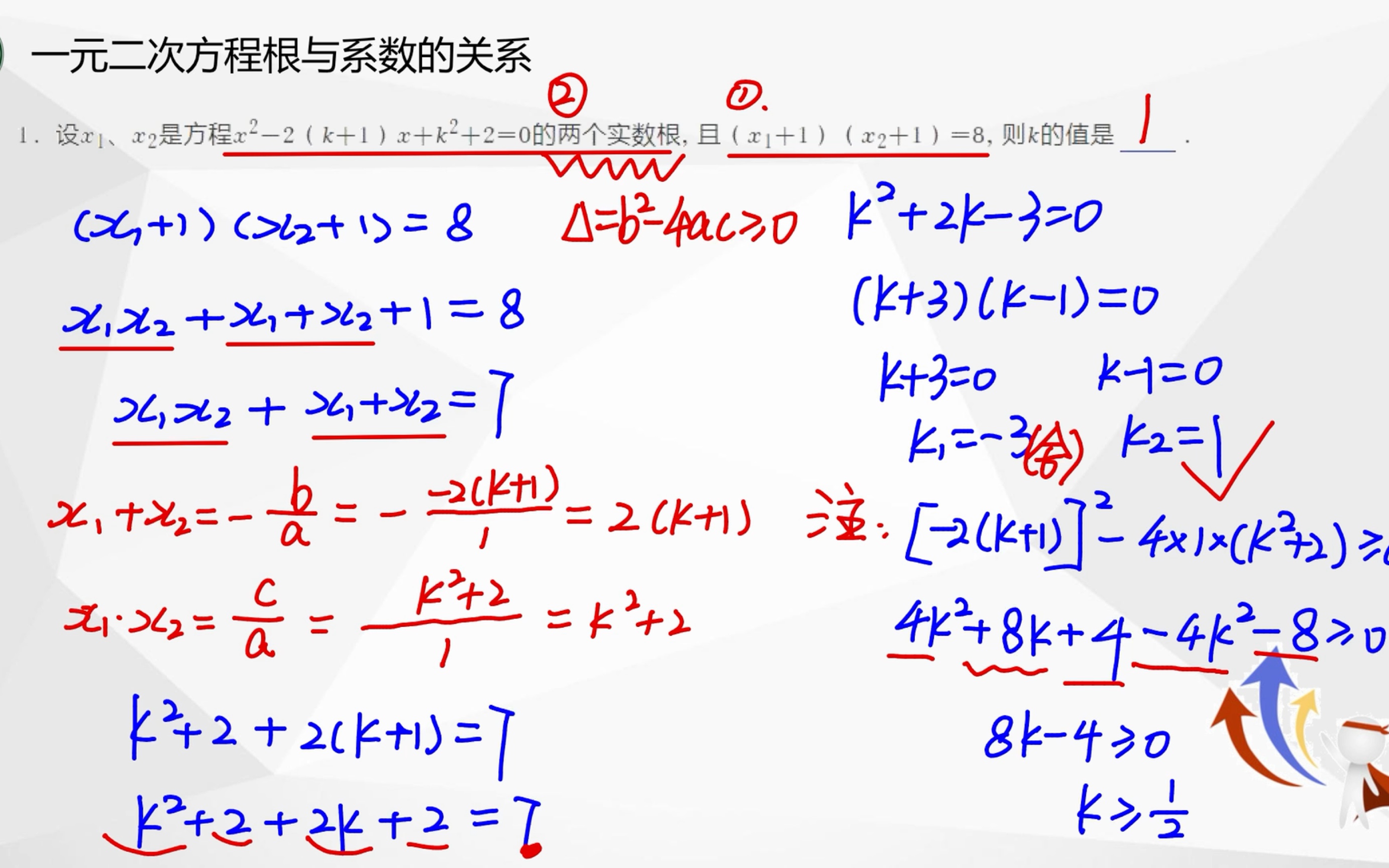 230830一元二次方程根与系数的关系