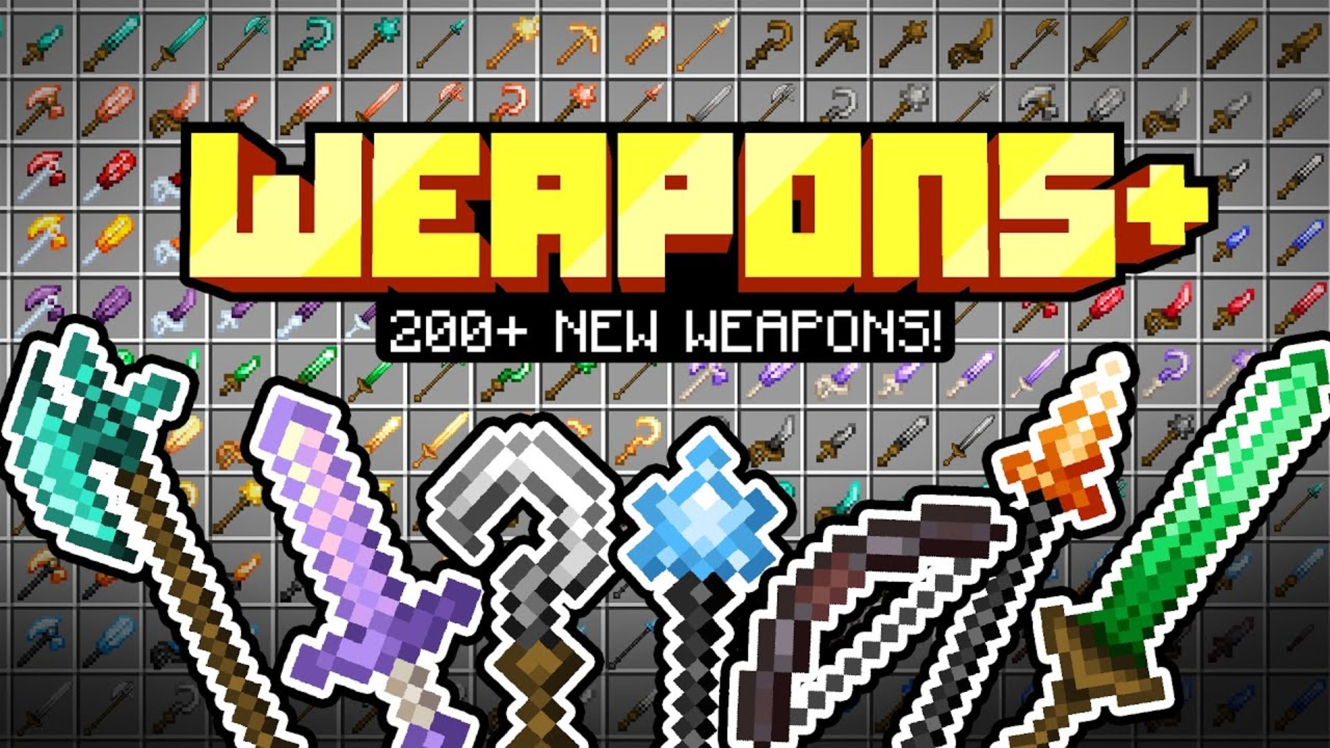 [免费下载]武器+ 追加内容我的世界插件市场包免费下载Minecraft Marketplace Weapons+ AddOn单机游戏热门视频