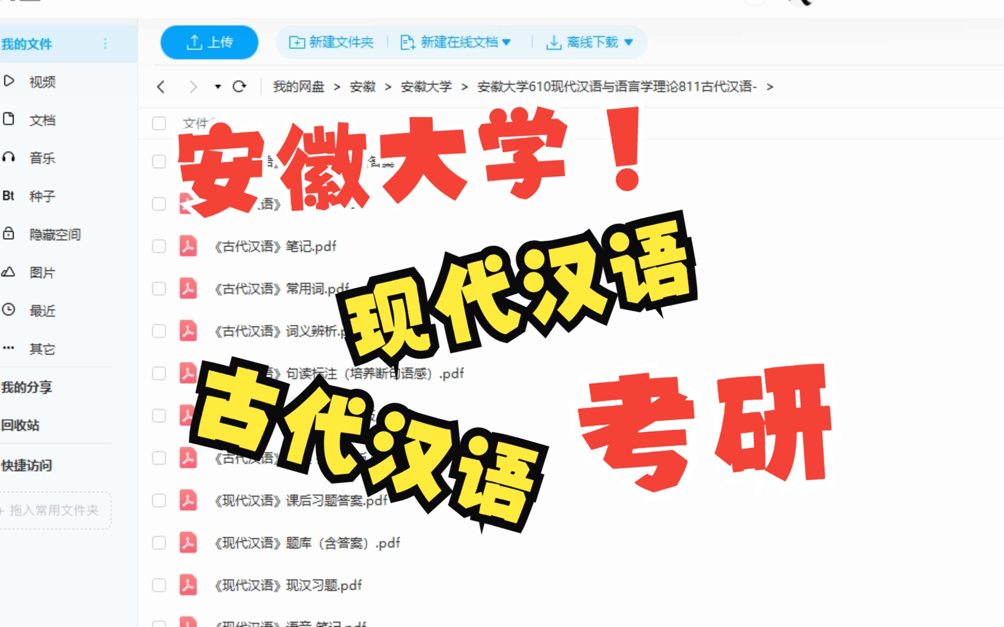 [图]安徽大学610现代汉语与语言学理论811古代汉语考研复习资料