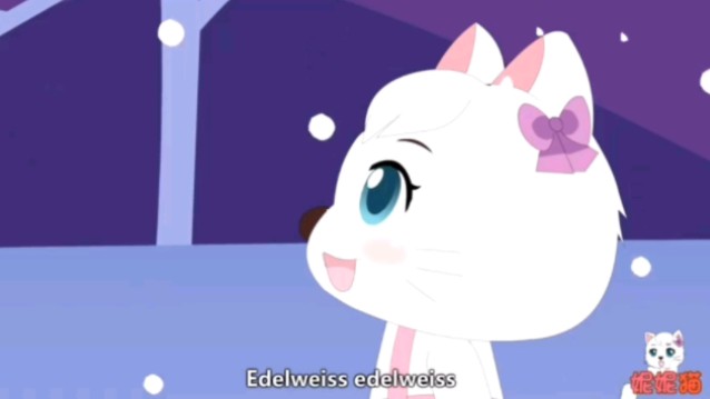 妮妮猫之《雪绒花》儿歌完整版(雨花石儿歌开始前)各玩车日记来自关于