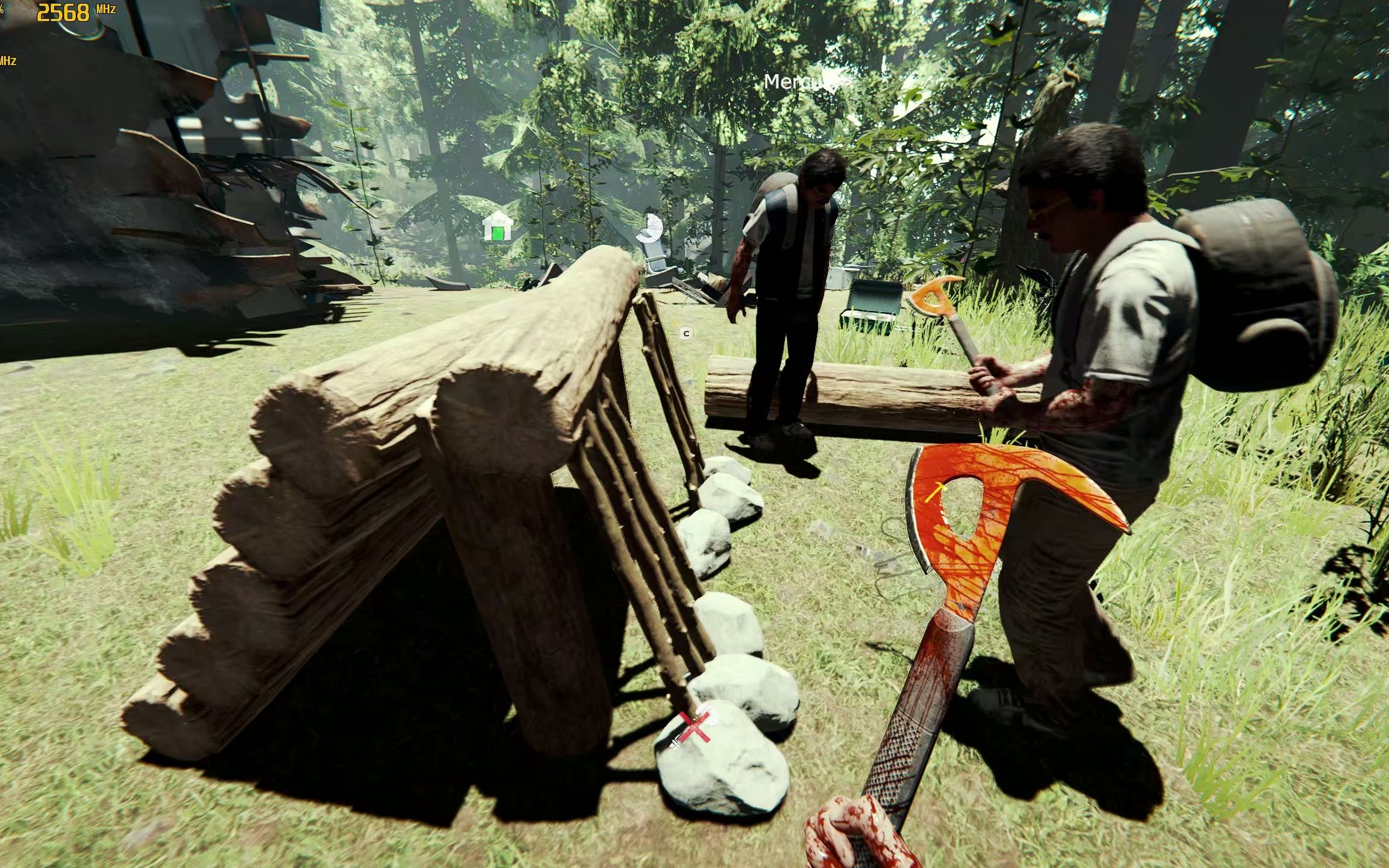 5800x 3d带6700xt带鱼屏 玩steam游戏 森林 全开最高