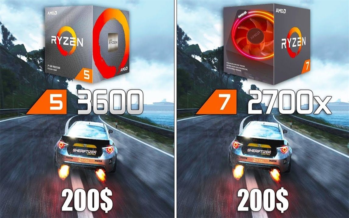 R5 3600 vs R7 2700X CPU游戏性能测试对比(显卡为RTX 2080 OC) 1080P 60帧视频_哔哩哔哩_bilibili