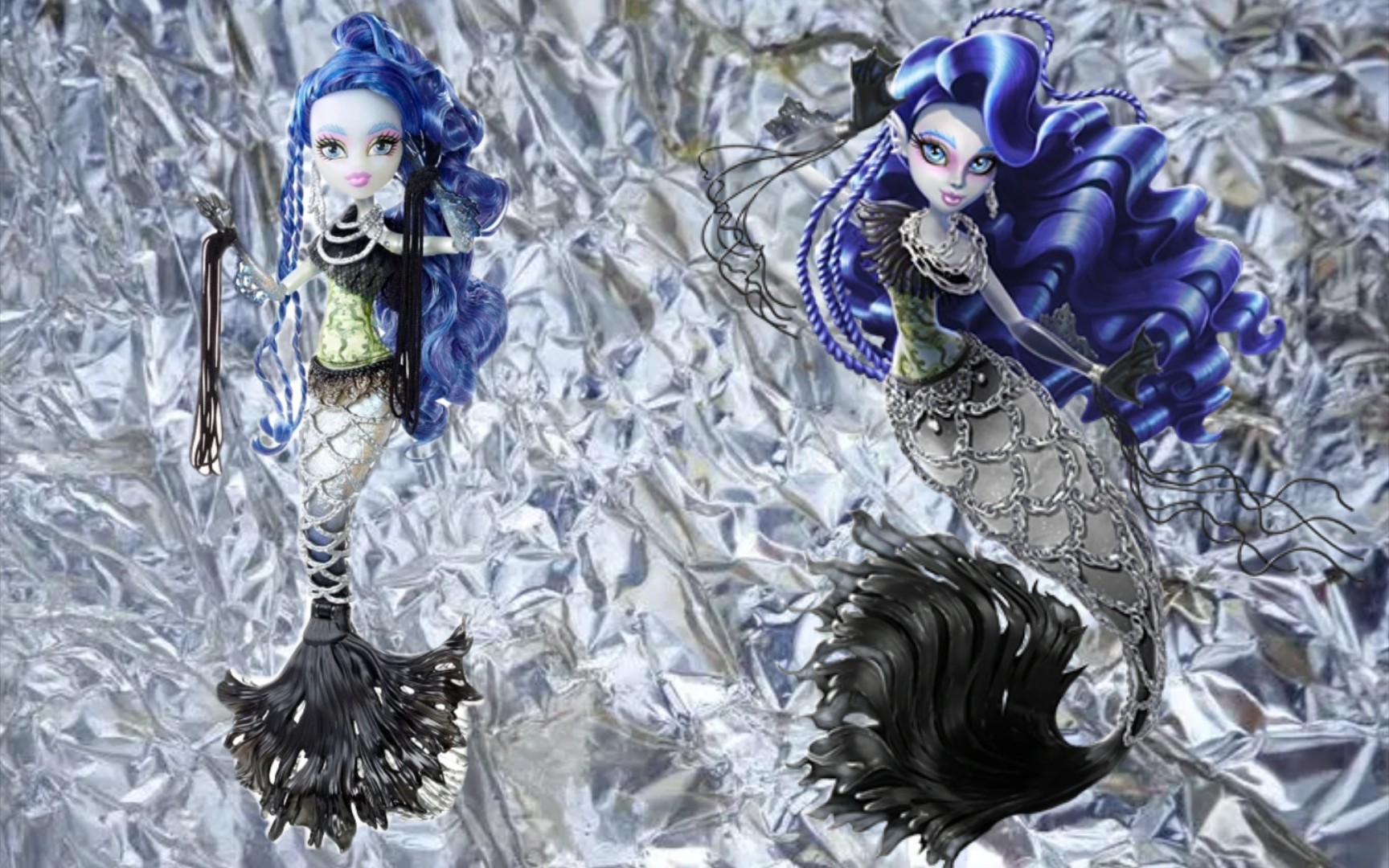 幽灵和人鱼的混血长这样——怪物高中 幽灵人鱼 怪高 娃娃 精灵高中