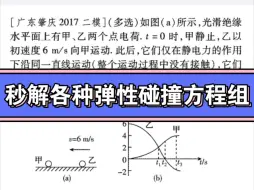 Download Video: 动量弹性碰撞规律+巧解方程组