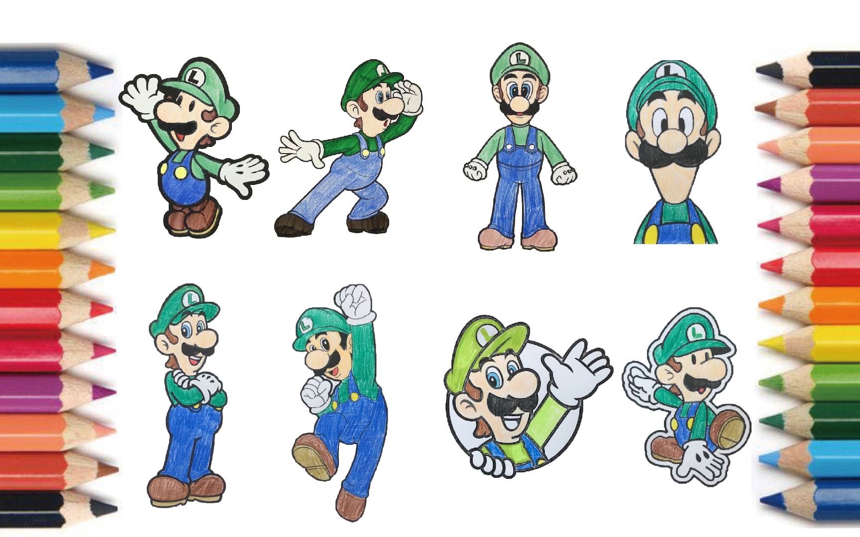 【coloring】 luigi 【塗り絵】ルイージ 【画画】