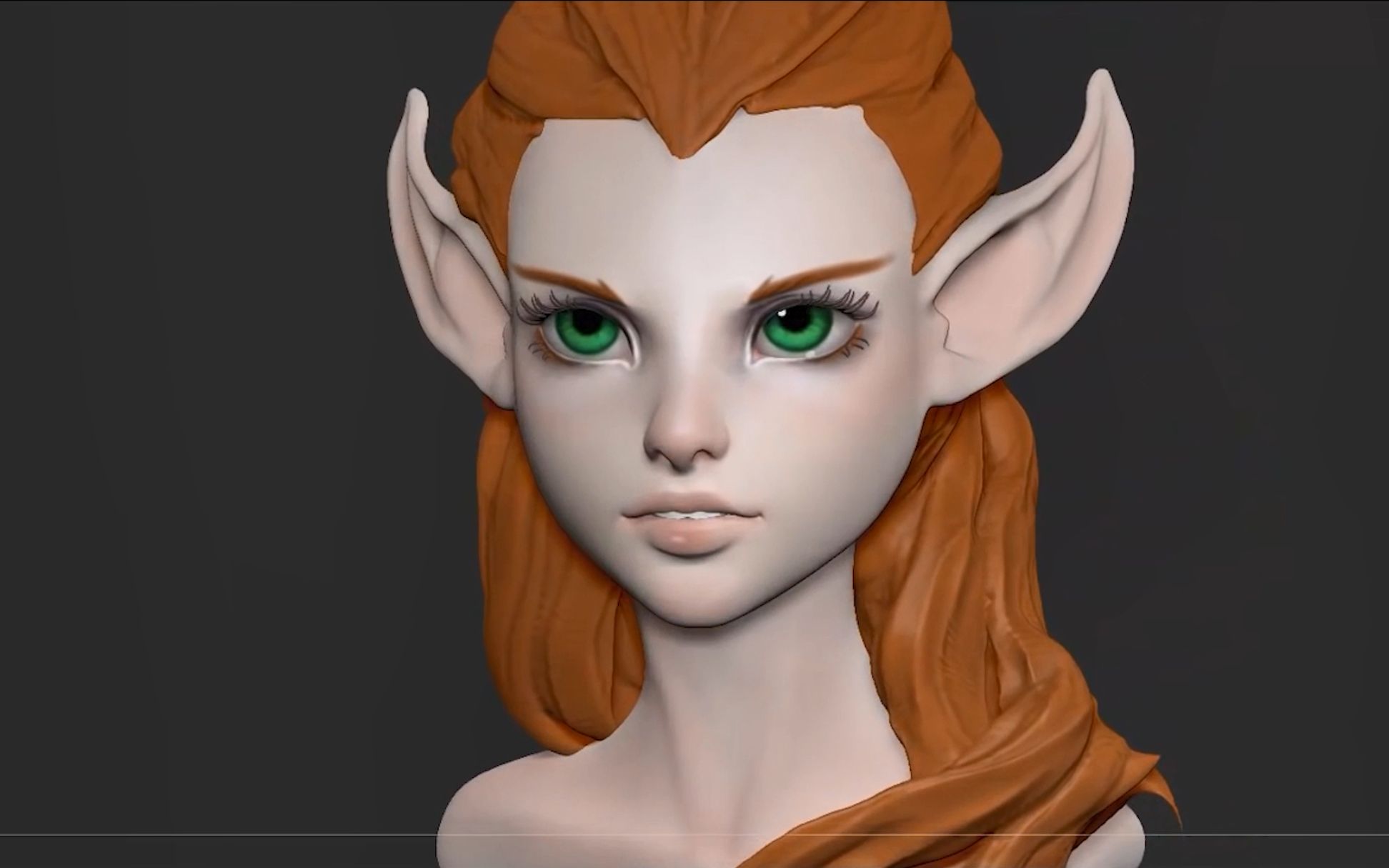 【3d建模】使用zbrush制作一个长耳精灵女孩模型