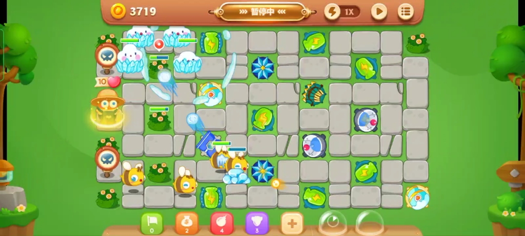 保卫萝卜3公园第25关金萝卜