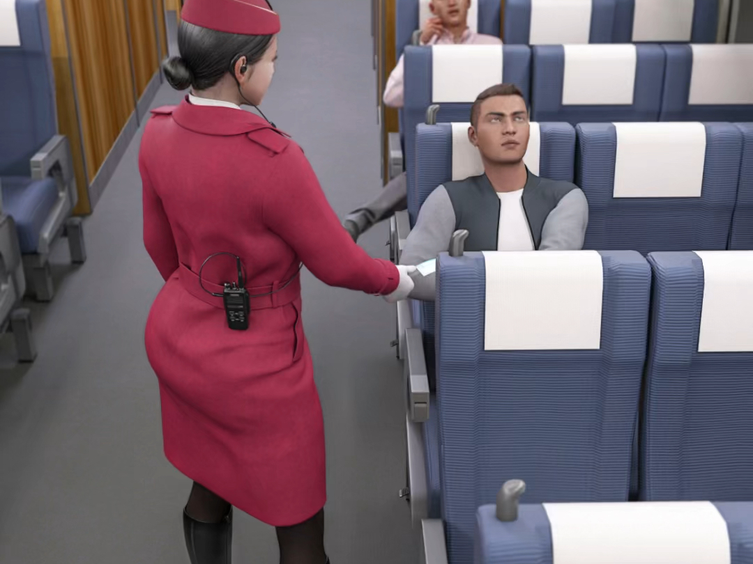 长靴高铁乘务员漫画,多样风格漫画.