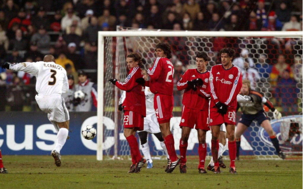 瑟瑟发抖的人墙告诉你卡洛斯的任意球有着怎样摧毁之力