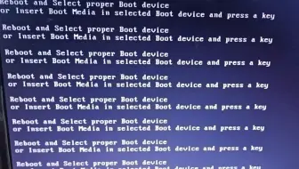 电脑显示reboot and select proper boot deviceor
