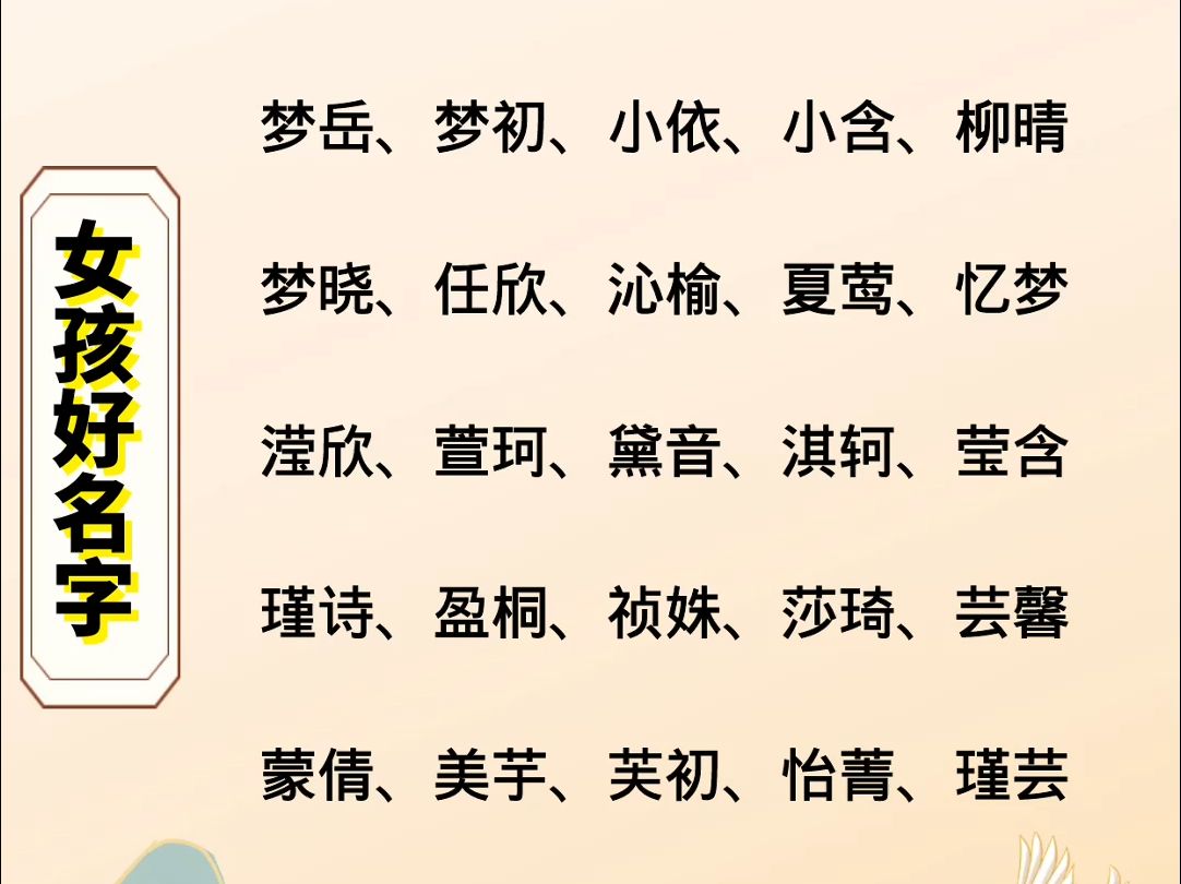 洋气有涵养的女孩名字大全 女孩聪慧大方的名字!—潍坊宝宝起名王易明哔哩哔哩bilibili