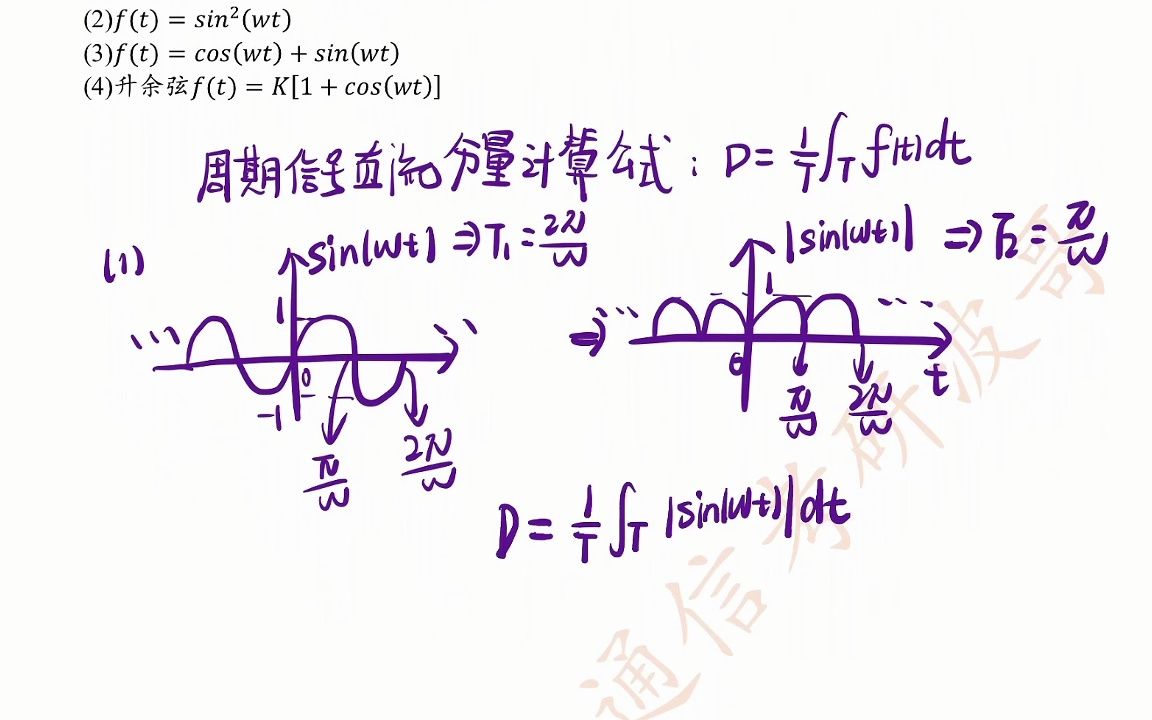 郑君里课后题117(直流分量的求解)哔哩哔哩bilibili