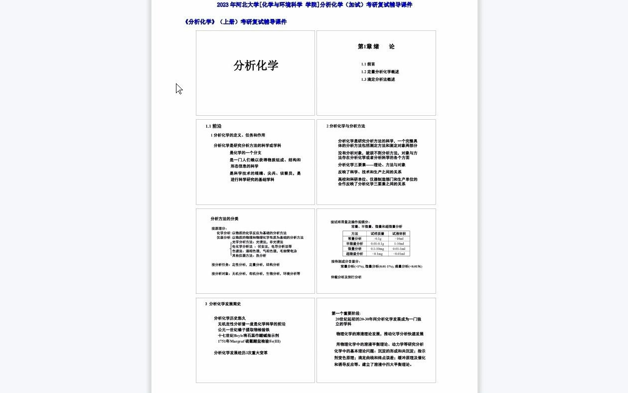 【电子书】2023年河北大学[化学与环境科学学院]分析化学考研复试精品资料哔哩哔哩bilibili