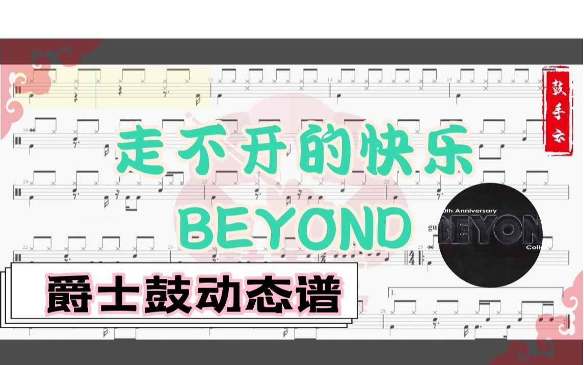 [图]【架子鼓动态谱】走不开的快乐-BEYOND