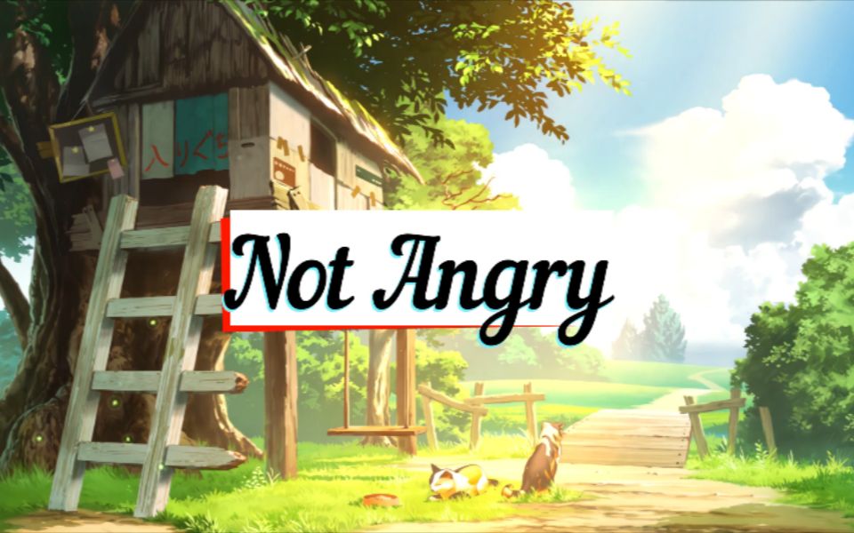 我已经《not angry》,但是还会有一点点悲伤