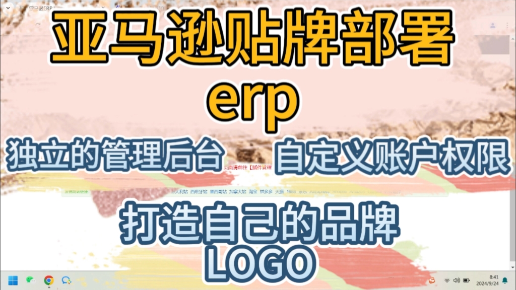 将亚马逊 erp 更换成自己公司的品牌 LOGO,对接自己的物流渠道,独立部署在贴牌的基础上把系统源码部署在自己的服务器上,实现数据私有化,打造自己...