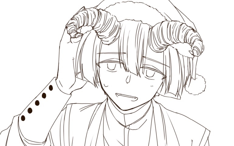 圣诞贺图恶魔修道士魔王城说晚安爱笔思画x