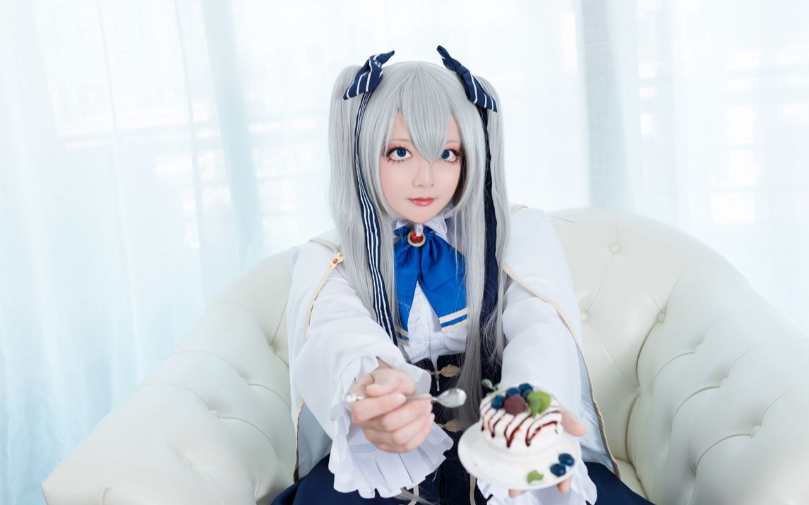 全网首例女装大佬cos白毛小老师精灵幻想记瑟莉亚_哔哩哔哩_bilibili