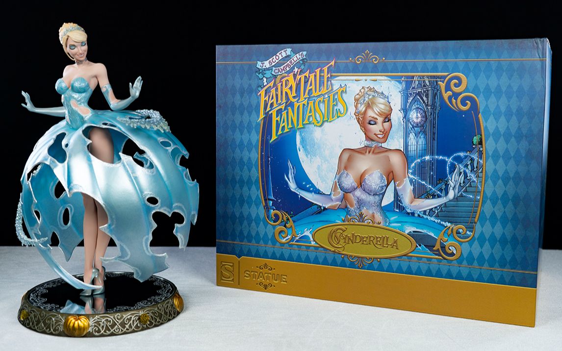 【sideshow】仙履奇缘 cinderella 迪士尼 灰姑娘 雕像【开箱】