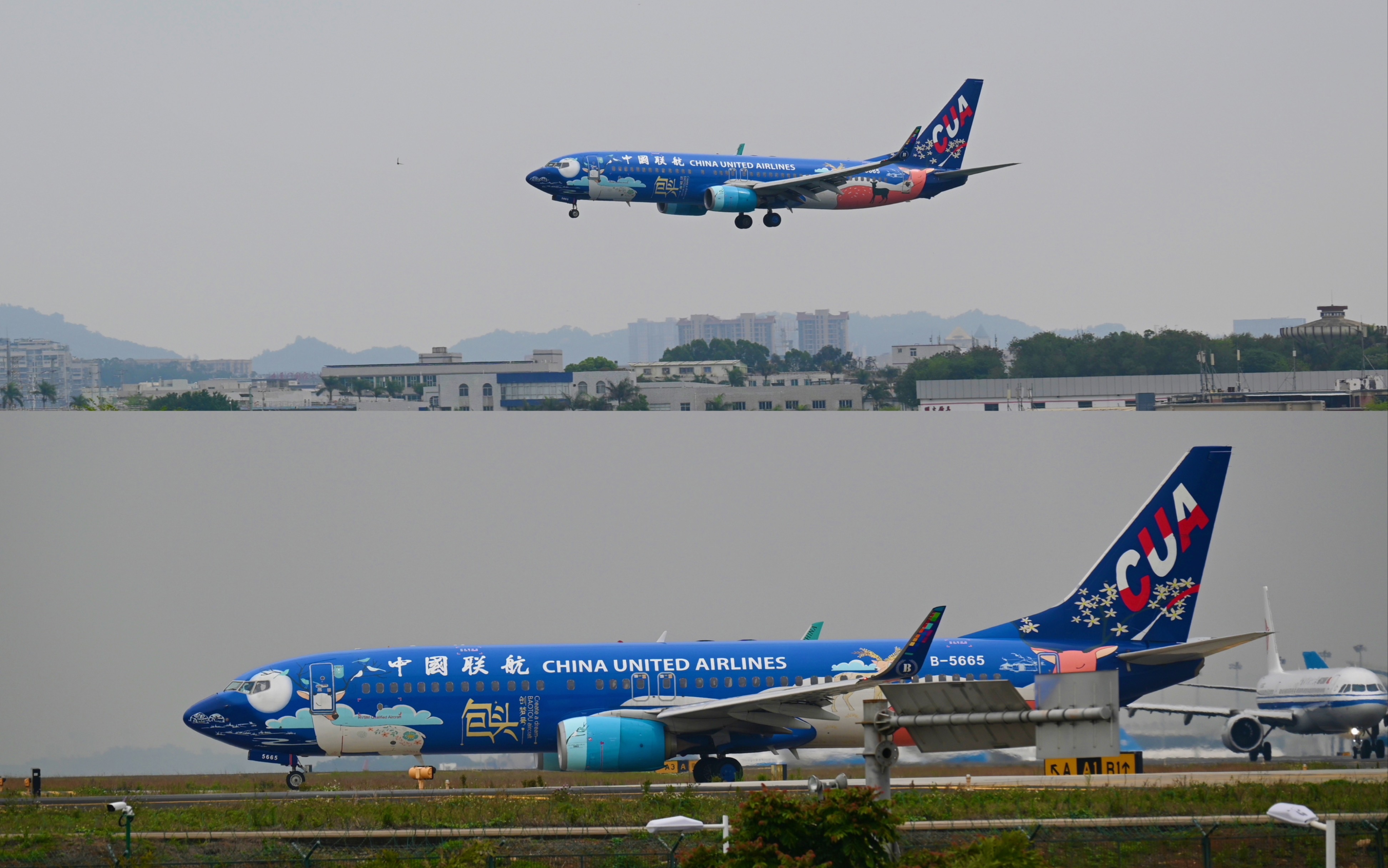 中联航"包头创梦号"彩绘机 抢出镜的崭新国航a321neo