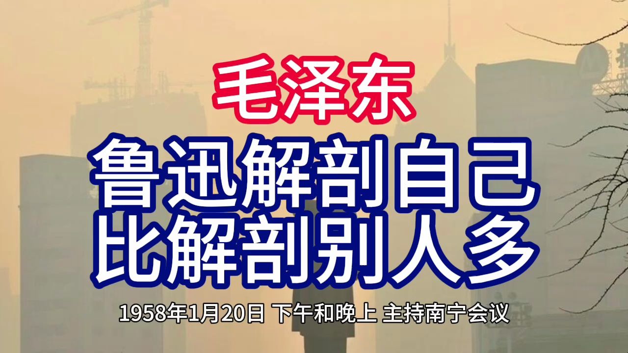 《毛泽东年谱》鲁迅解剖自己 比解剖别人多——1958年1月20日哔哩哔哩bilibili